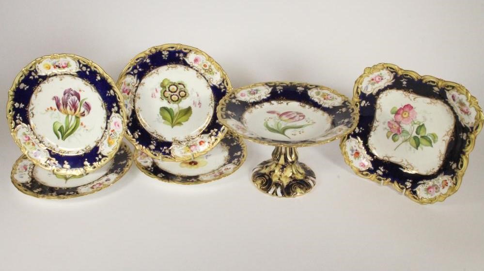 A COALPORT PORCELAIN PART DESSERT SERVICE Image