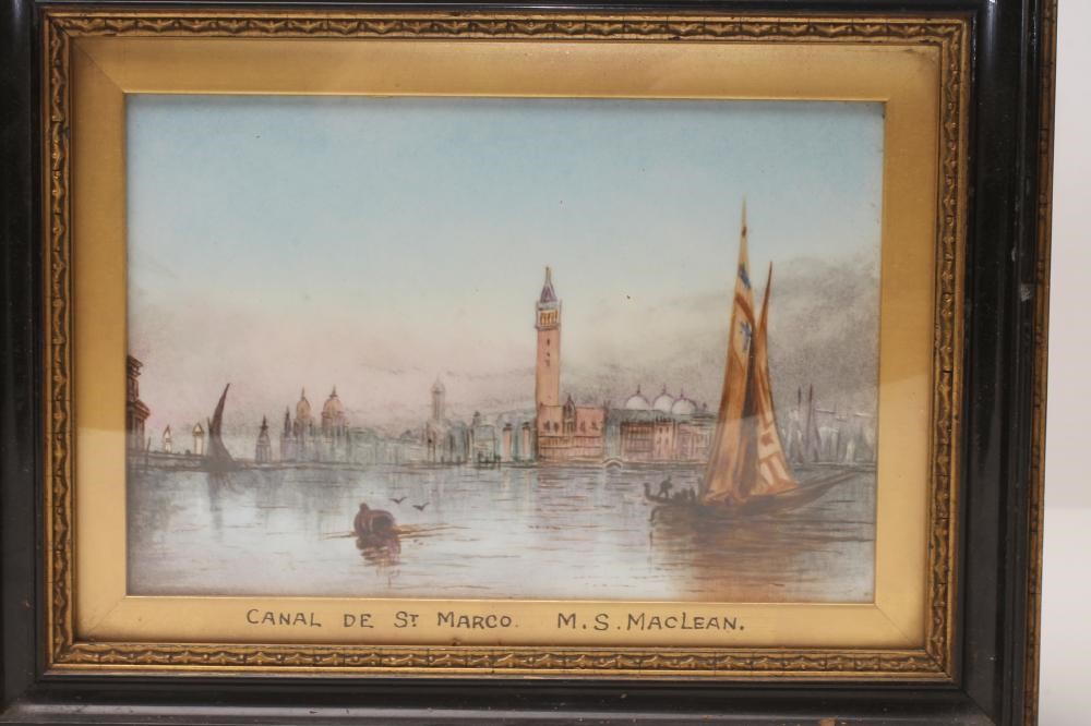 A PAIR OF LATE VICTORIAN ENGLISH PORCELAIN PLAQUES of oblong form Image