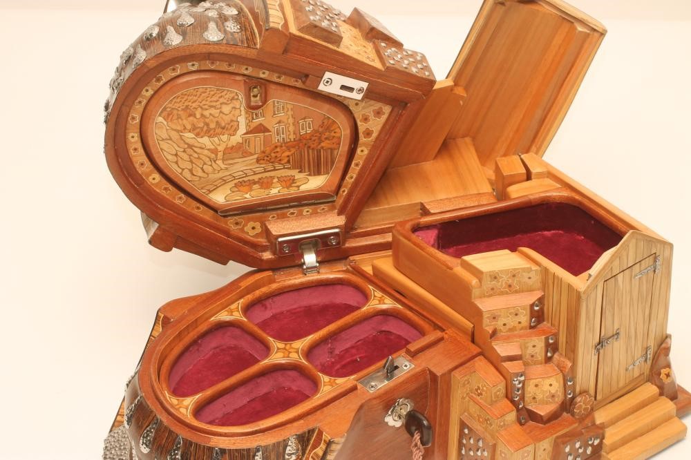 ‡"WATERFALL ROCKERY SHED" by John S Prescott (Yorkshire Contemporary) being a combination box in Image