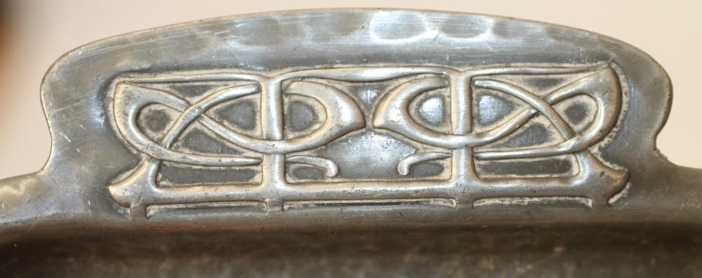 A TUDRIC PLANISHED PEWTER PEN TRAY Image