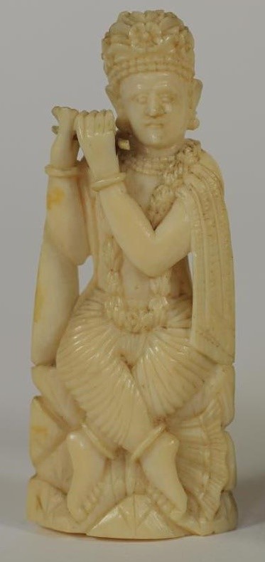 THREE INDIAN IVORY FIGURES Image