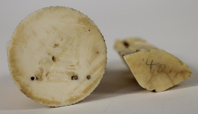 THREE INDIAN IVORY FIGURES Image