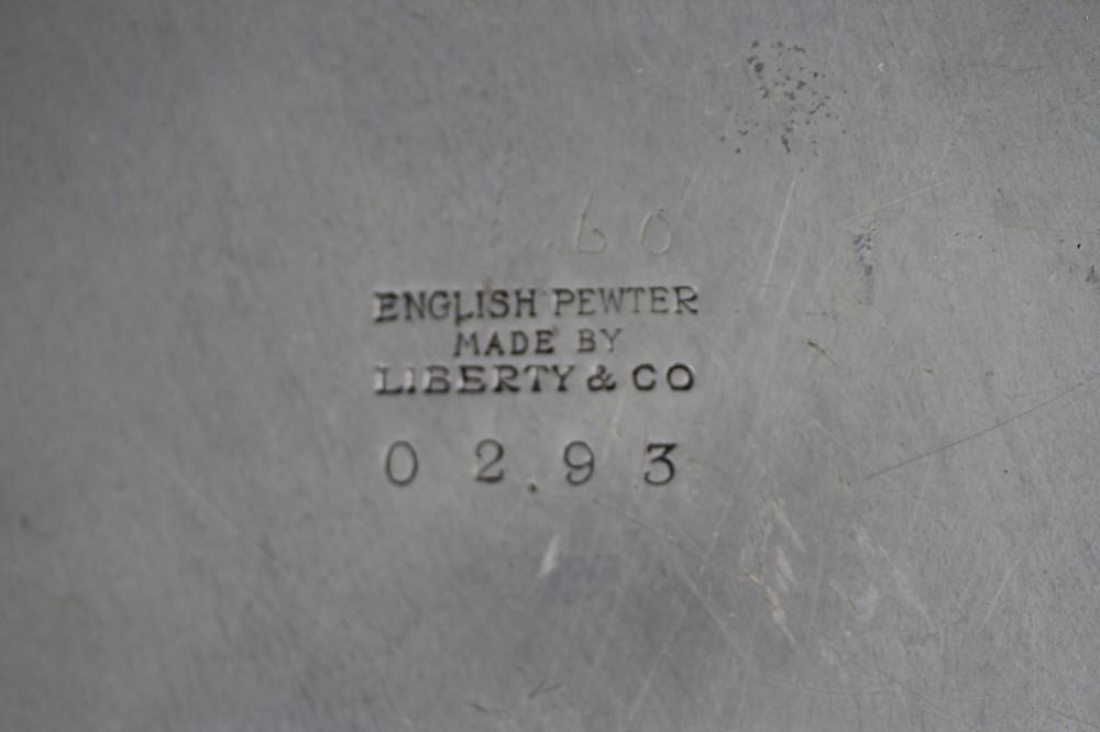 A LIBERTY & CO. PLANISHED PEWTER MUFFIN DISH AND COVER Image