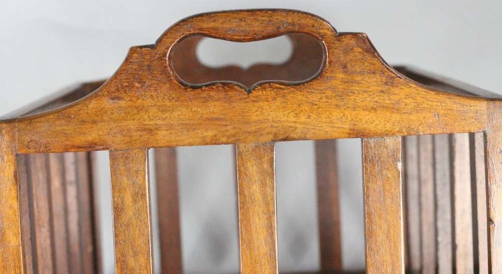 A MAHOGANY BOOK BASKET Image