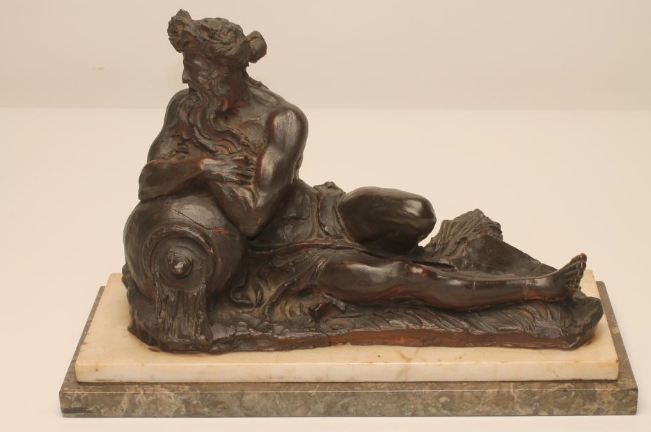 A BRONZED TERRACOTTA FIGURE OF OCEANUS Image