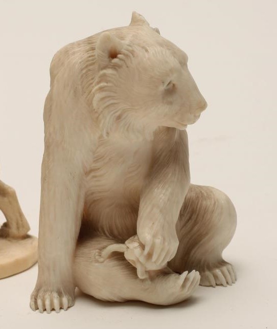 TWO JAPANESE IVORY MODELS Image