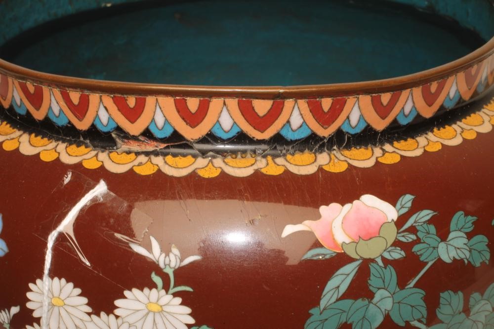 A JAPANESE CLOISONNE ENAMEL JARDINIERE Image