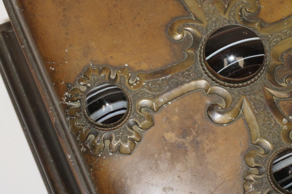 A VICTORIAN LACQUERED BRONZED TABLE CASKET Image