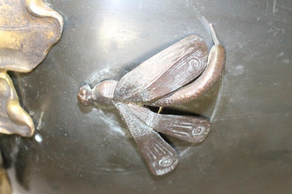 A FRENCH BRONZED METAL GARNITURE VASE Image