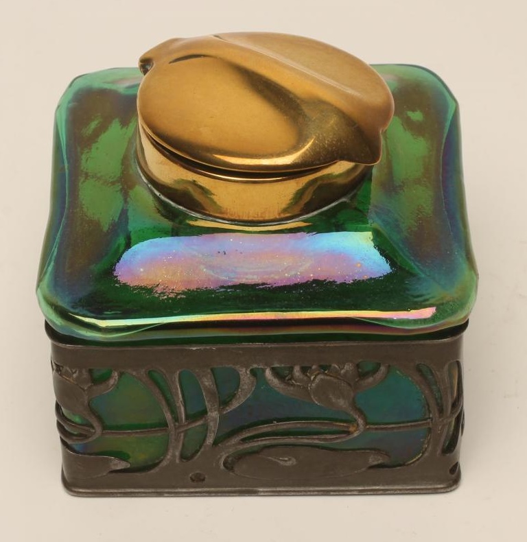 AN ART NOUVEAU INKWELL Image