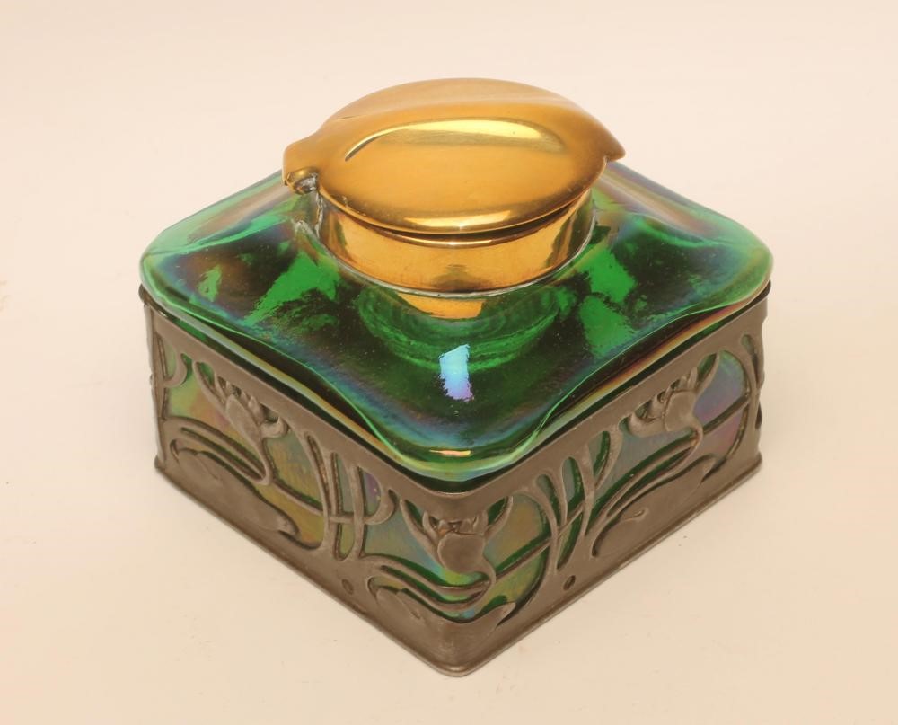 AN ART NOUVEAU INKWELL Image