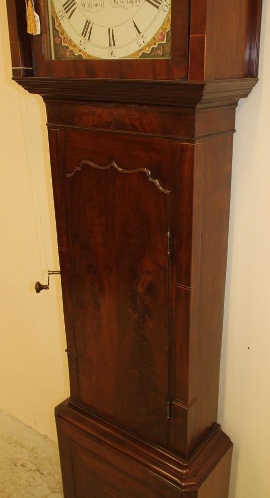 A MAHOGANY LONGCASE CLOCK signed Halliwell Image