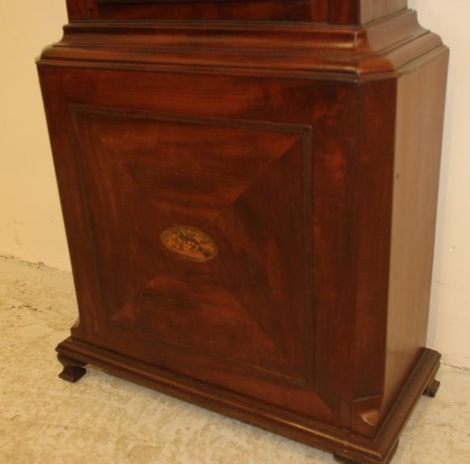 A MAHOGANY LONGCASE CLOCK signed Halliwell Image