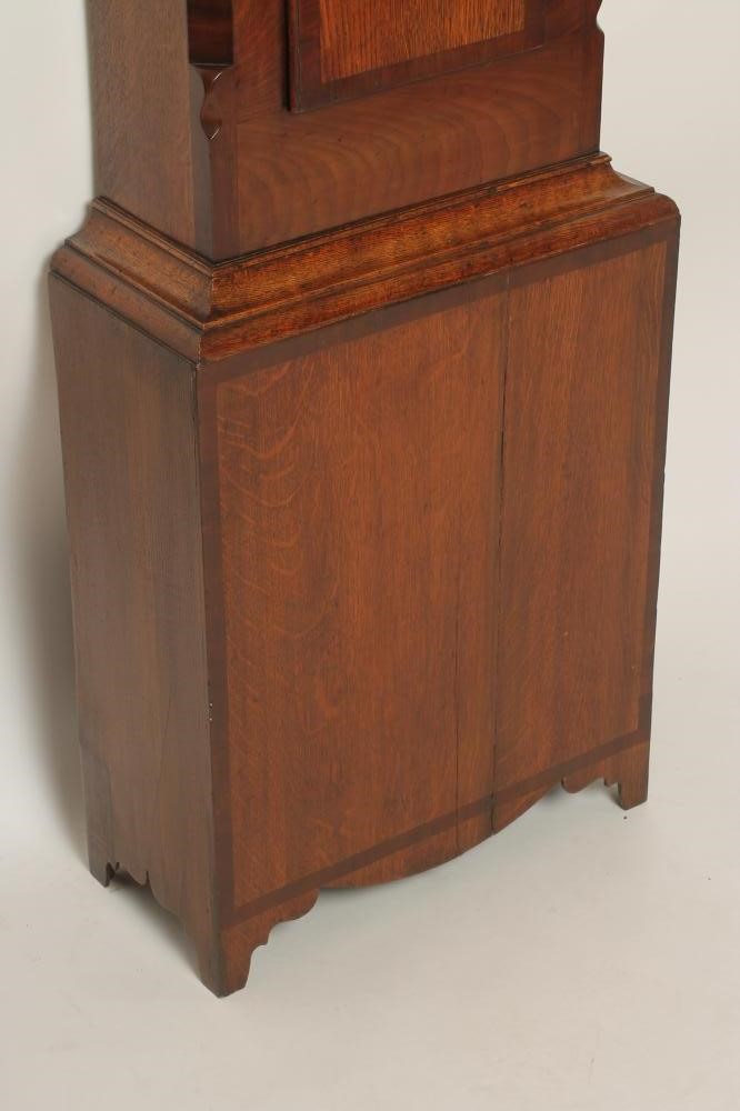 AN OAK AND MAHOGANY LONGCASE signed H. Webster Image