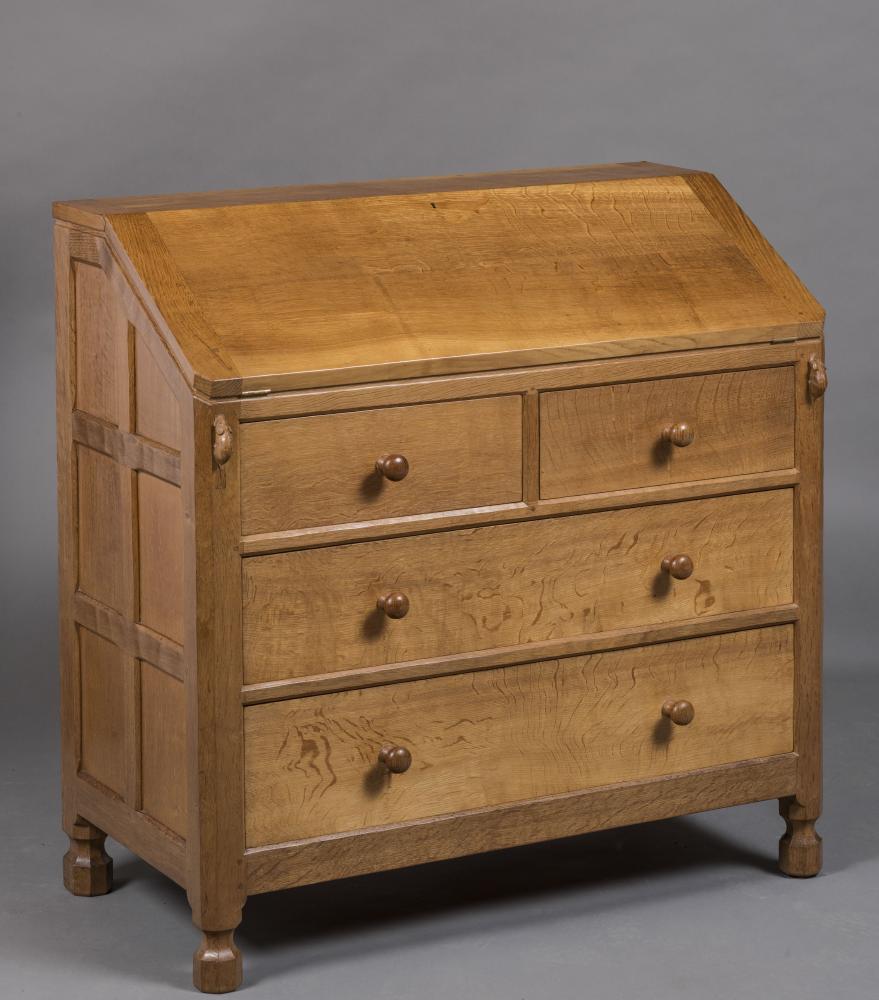 A ROBERT THOMPSON ADZED OAK BUREAU Image