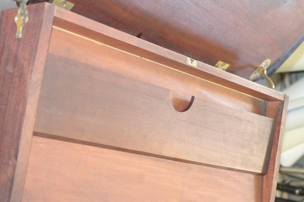 A RARE AND UNUSUAL GEORGIAN MAHOGANY FOLDING WRITING TABLE Image