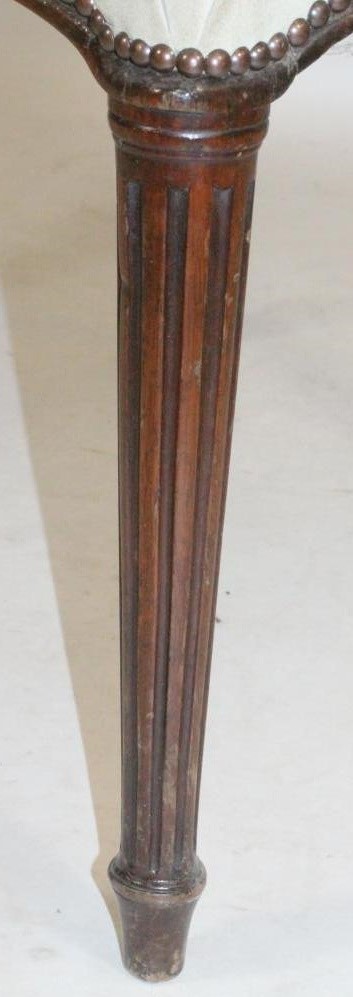 A GEORGIAN MAHOGANY FRAMED OPEN ARMCHAIR Image