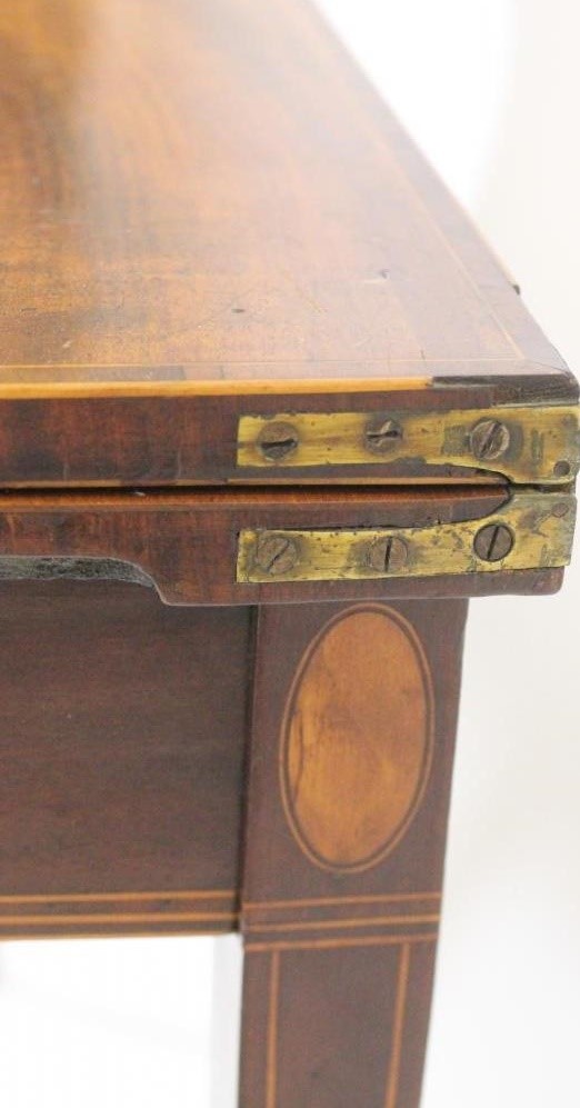 A GEORGIAN MAHOGANY FOLDING CARD TABLE Image
