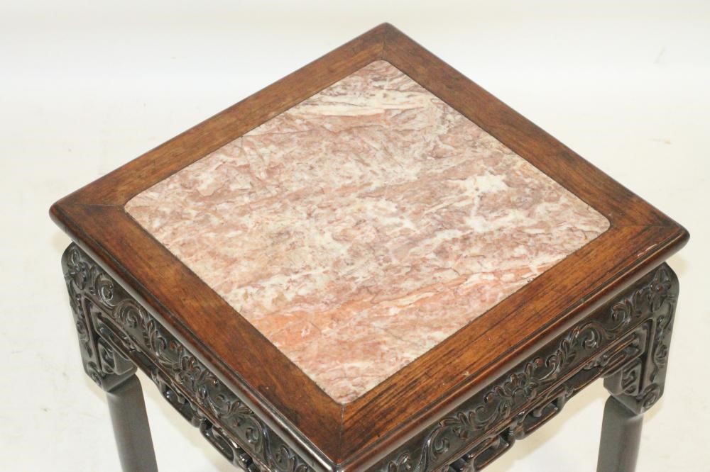 A CHINESE PADOUK WOOD JARDINIERE STAND Image