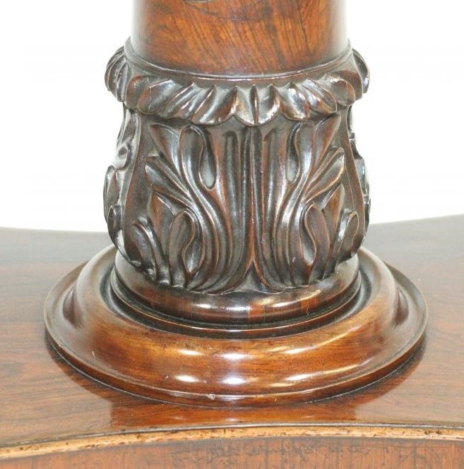 A WILLIAM IV ROSEWOOD FOLDING CARD TABLE of rounded oblong form Image