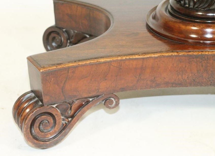 A WILLIAM IV ROSEWOOD FOLDING CARD TABLE of rounded oblong form Image