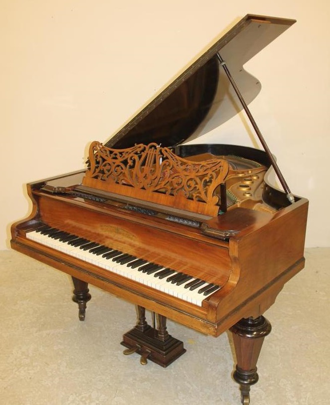 A MAHOGANY CASED BOUDOIR PIANO by Richard Lipp & Sohn Stuttgart Image