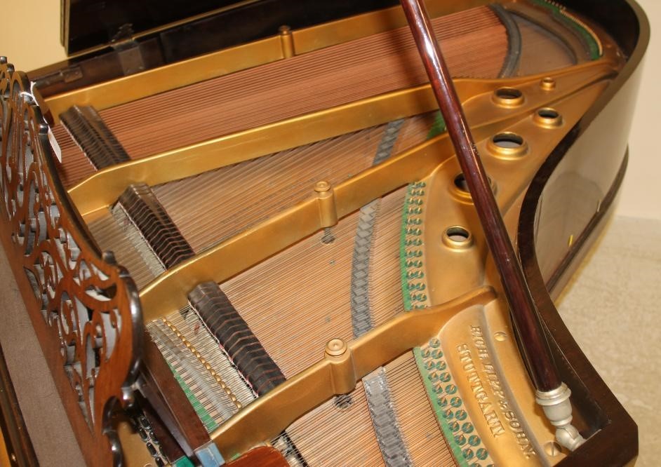 A MAHOGANY CASED BOUDOIR PIANO by Richard Lipp & Sohn Stuttgart Image