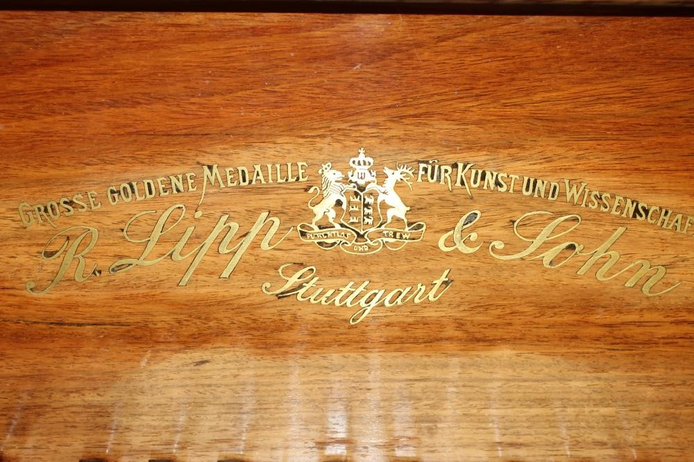 A MAHOGANY CASED BOUDOIR PIANO by Richard Lipp & Sohn Stuttgart Image