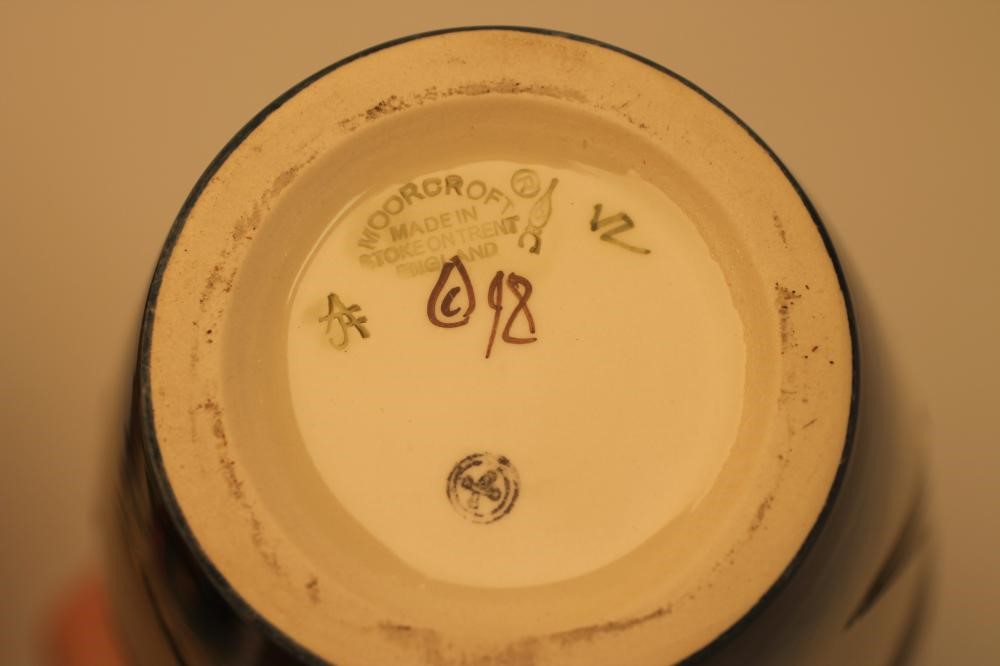 A MOORCROFT POTTERY BOWL AND VASE Image