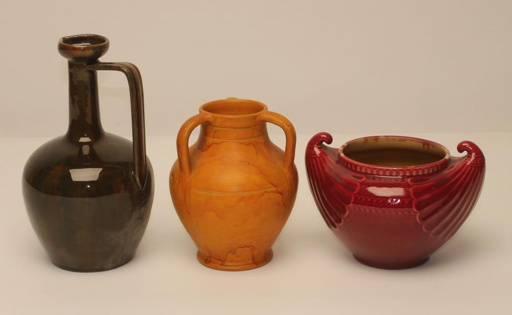 A DICKER WARE THREE HANDLED VASE Image