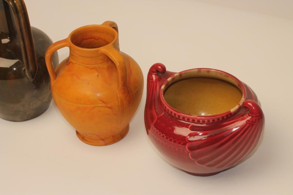 A DICKER WARE THREE HANDLED VASE Image