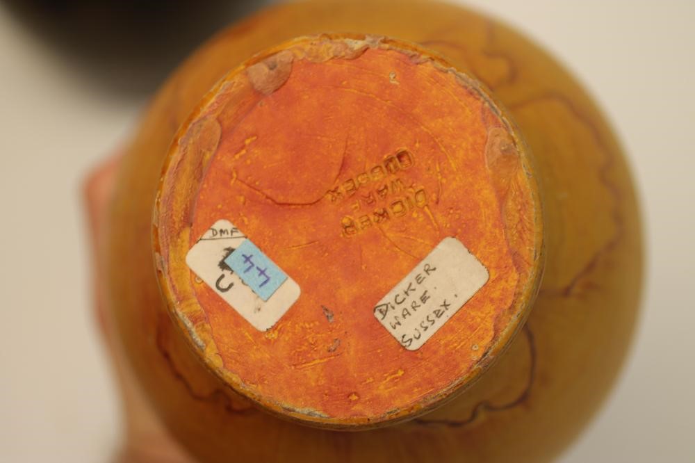 A DICKER WARE THREE HANDLED VASE Image