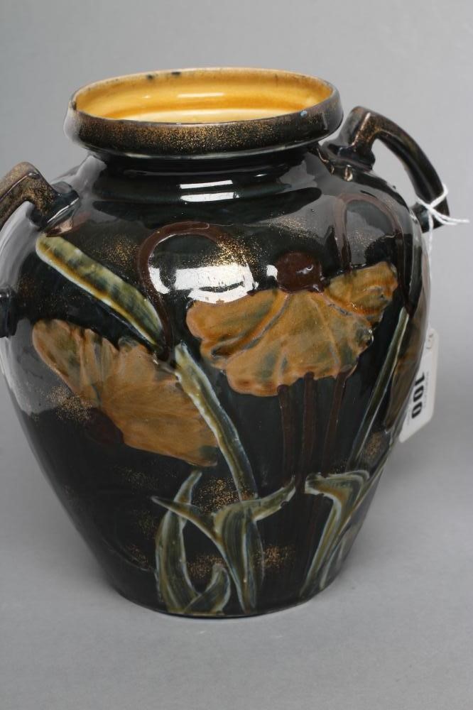 A PAIR OF THOMAS FORESTER & SONS POTTERY ART NOUVEAU "REMBRANDT" WARE VASES Image