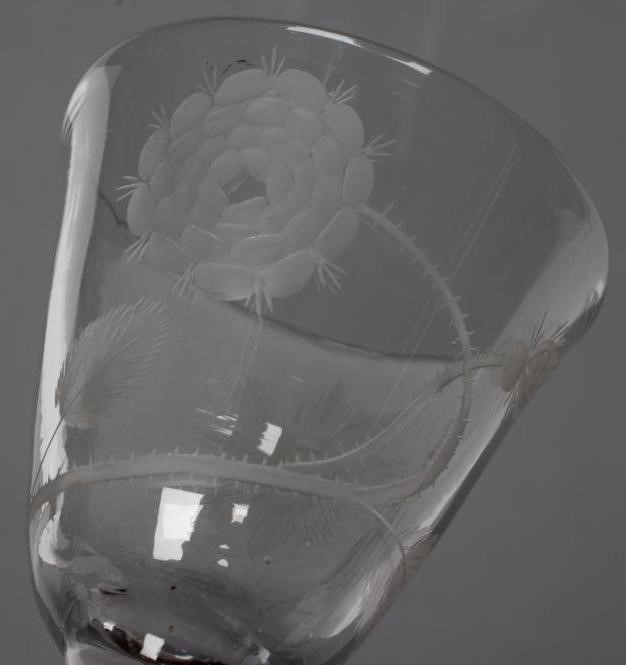 A JACOBITE WINE GLASS Image