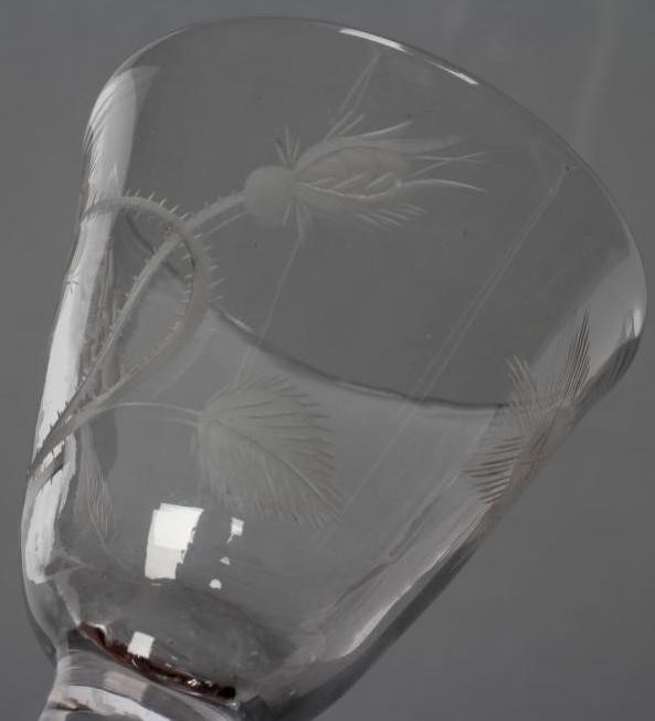 A JACOBITE WINE GLASS Image