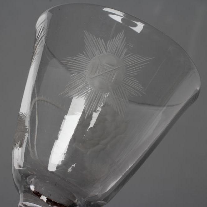 A JACOBITE WINE GLASS Image