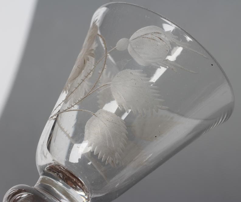 A JACOBITE WINE GLASS Image