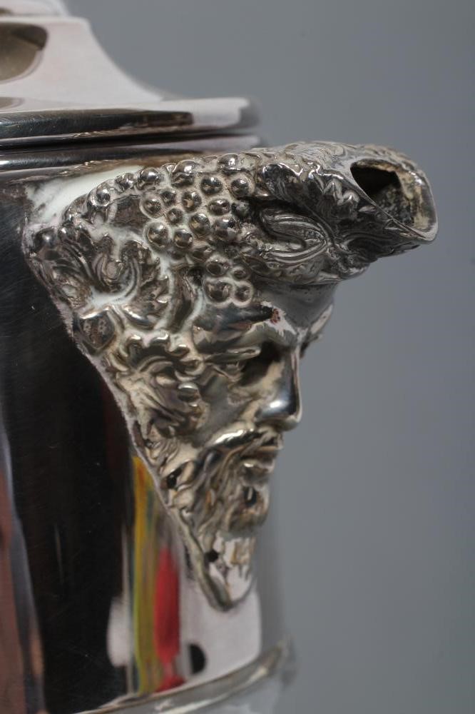 A SILVER MOUNTED CLEAR GLASS CLARET JUG Image