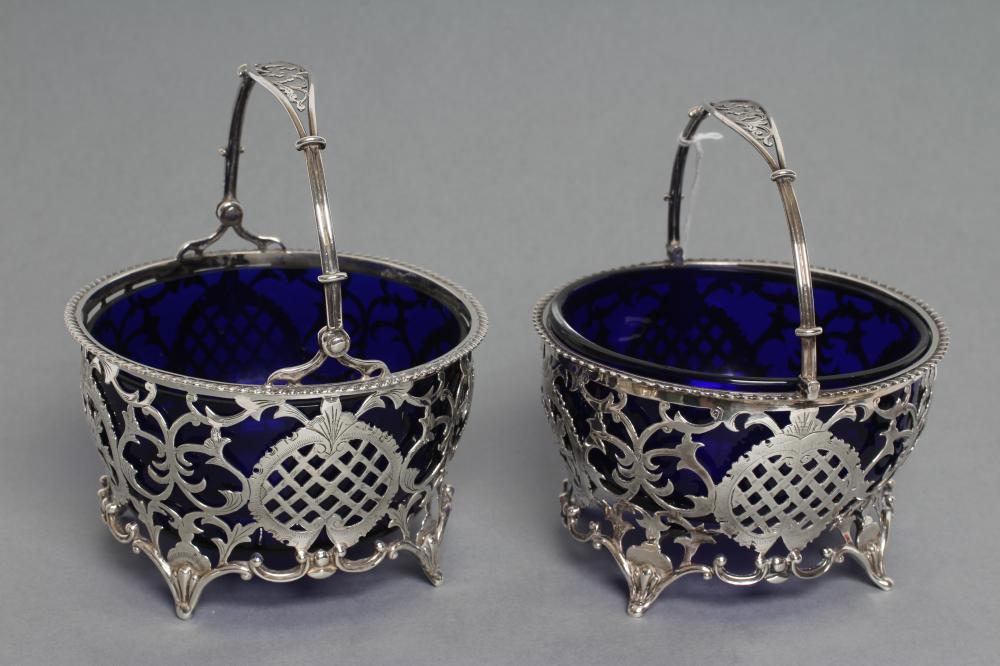 A MATCHED PAIR OF SILVER SWEETMEAT BASKETS Image