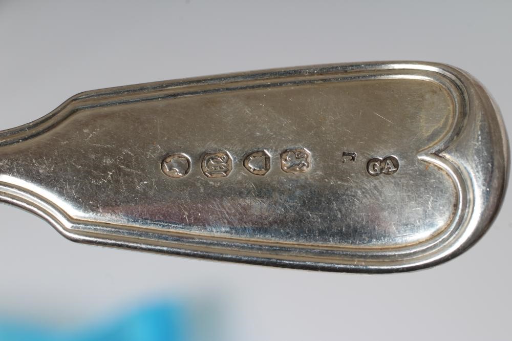 A SET OF FOUR VICTORIAN SILVER TABLESPOONS Image