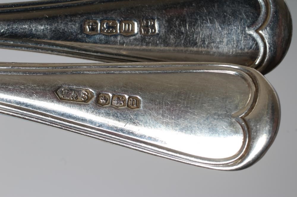 A SET OF FOUR VICTORIAN SILVER TABLESPOONS Image