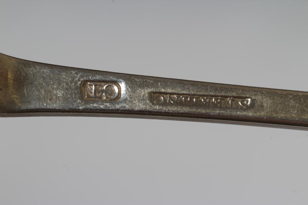 A PAIR OF GEORGIAN IRISH SILVER TABLESPOONS Image