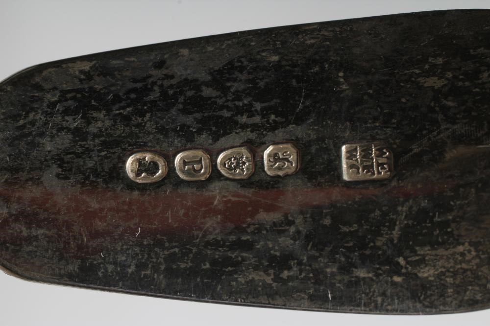 A LATE GEORGE III SILVER FISH SLICE Image