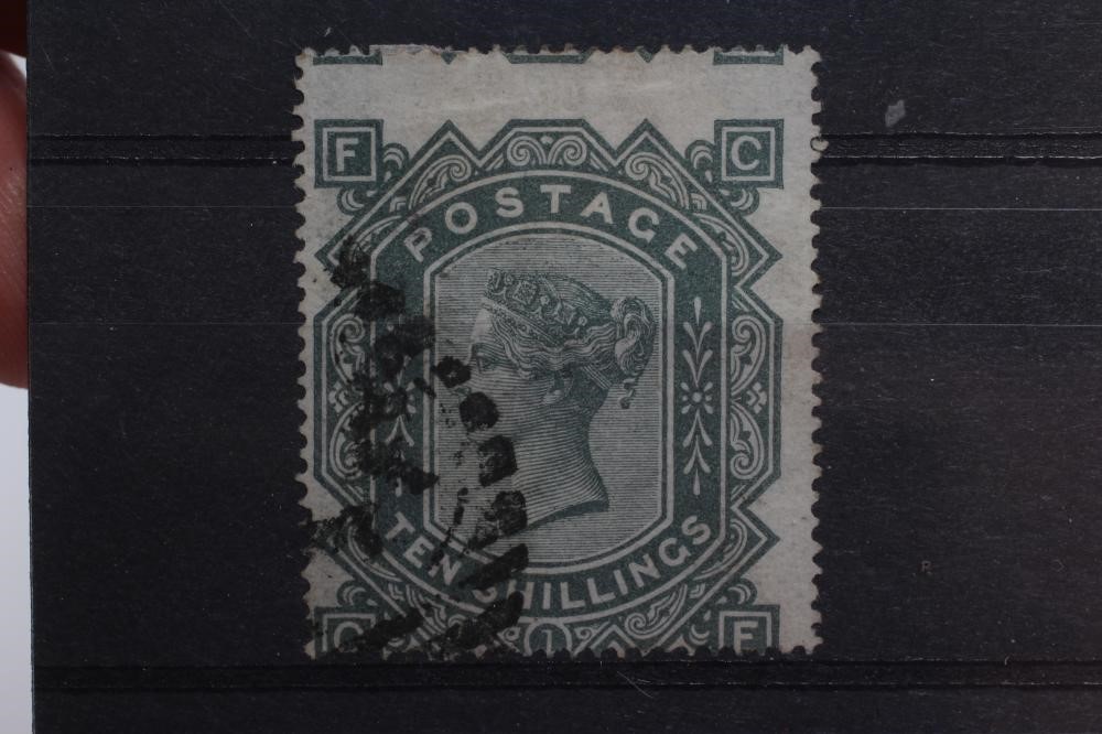 A FINE COLLECTION OF QUEEN VICTORIA HIGH VALUES comprising 1868 10 shilling grey green Maltese Cross Image