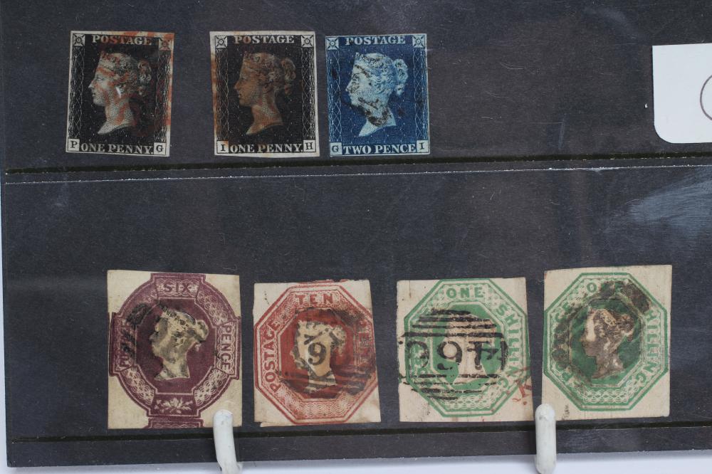 A COLLECTION OF QUEEN VICTORIA LINE ENGRAVED AND EMBOSSED ISSUES including 2 x 1840 1d (Est. plus Image
