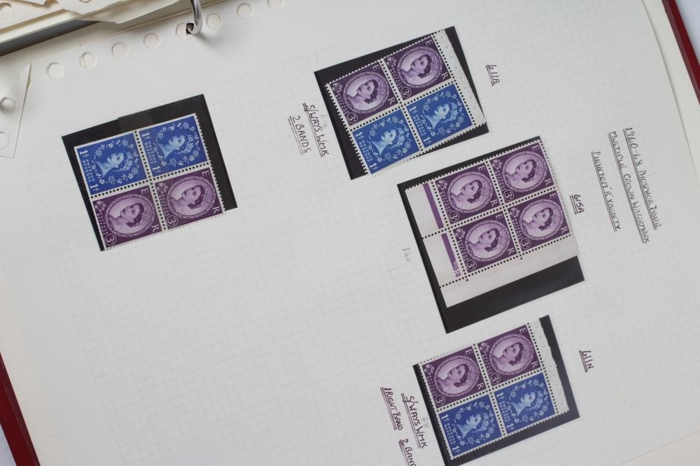 A GB COLLECTION including Value in line engraved and 1883 1 1/2d Lilac block of 4 mint (Est. plus Image