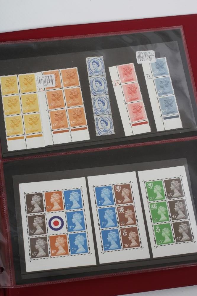 A GB COLLECTION including Value in line engraved and 1883 1 1/2d Lilac block of 4 mint (Est. plus Image