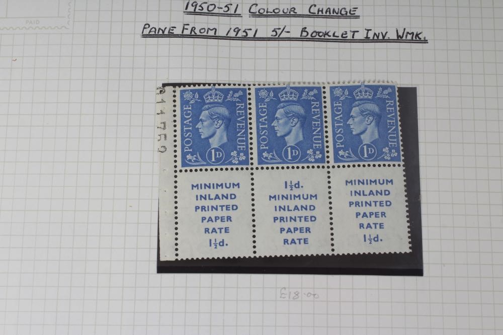 A GB COLLECTION including Value in line engraved and 1883 1 1/2d Lilac block of 4 mint (Est. plus Image