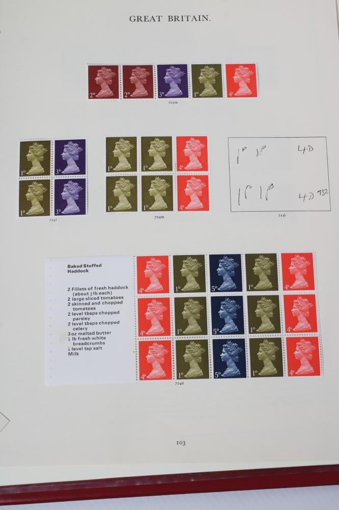 A GB COLLECTION including Value in line engraved and 1883 1 1/2d Lilac block of 4 mint (Est. plus Image