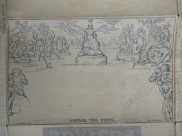 A SPARSE GB COLLECTION but including interesting Molready Envelopes and two Penny Blacks on piece Image